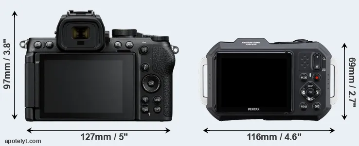 Comparison Z50 II or WG-1000 rear