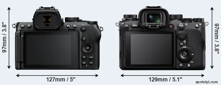 Comparison Z50 II or A1 rear