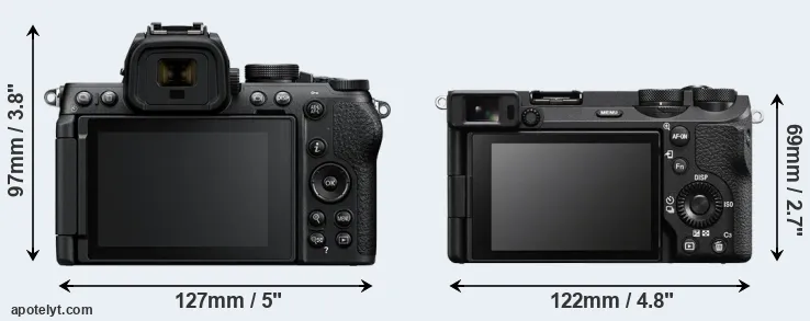 Comparison Z50 II or A6700 rear