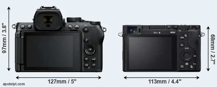 Comparison Z50 II or RX1R III rear