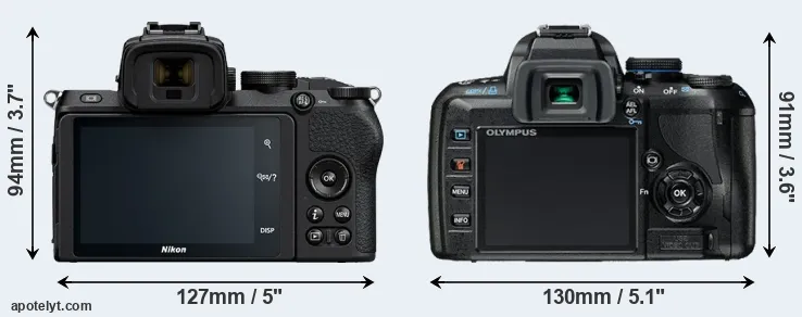 Comparison Z50 or E-420 rear