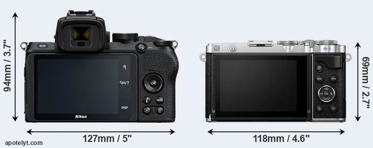 Comparison Z50 or E-P7 rear
