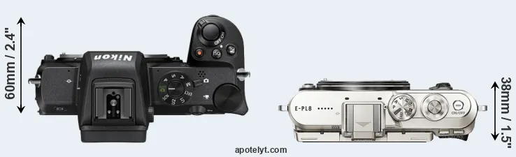 Compare Z50 versus E-PL8 top