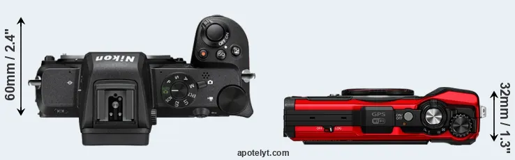 Compare Z50 versus TG-6 top