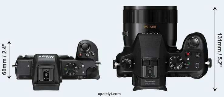 Compare Z50 versus FZ1000 top