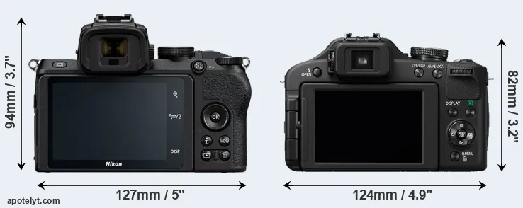 Comparison Z50 or FZ150 rear