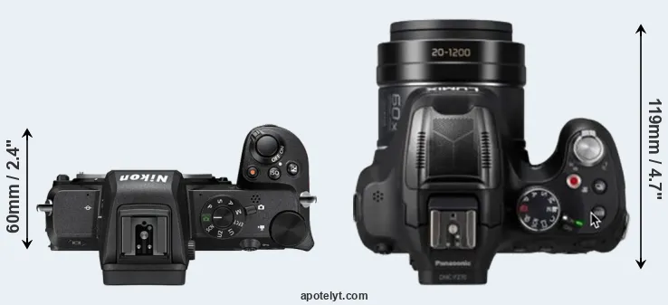 Compare Z50 versus FZ82D top