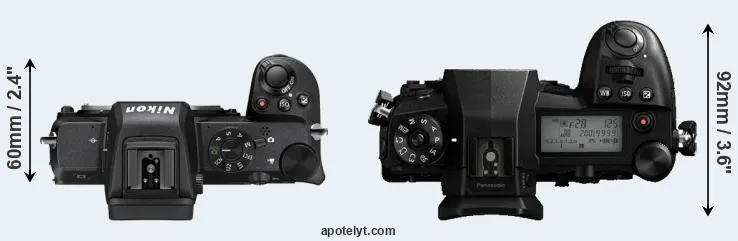Compare Z50 versus G9 top