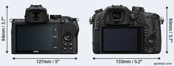 Comparison Z50 or GH4 rear