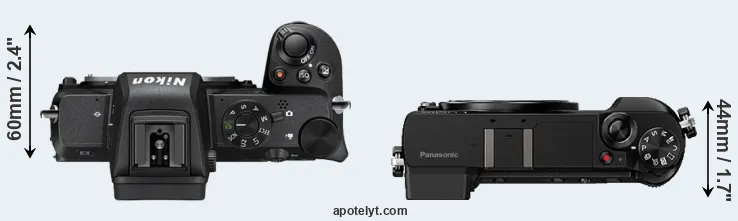 Compare Z50 versus GX85 top