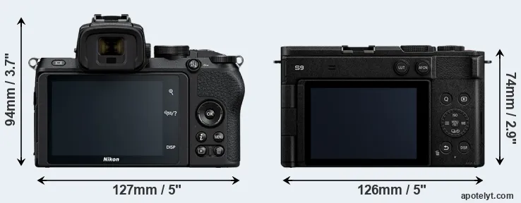 Comparison Z50 or S9 rear