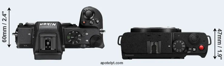 Compare Z50 versus S9 top