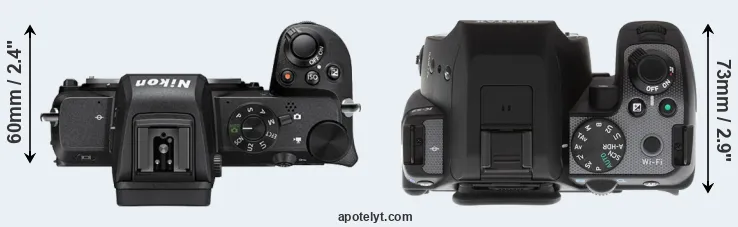 Compare Z50 versus K-S2 top