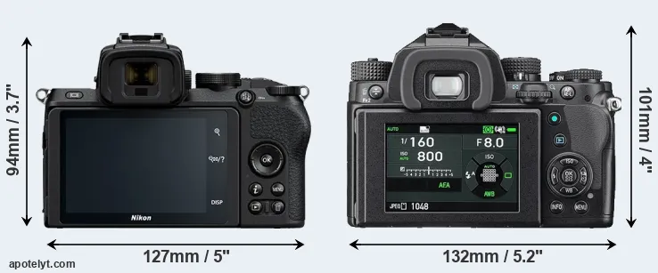 Comparison Z50 or KP rear