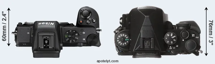 Compare Z50 versus KP top