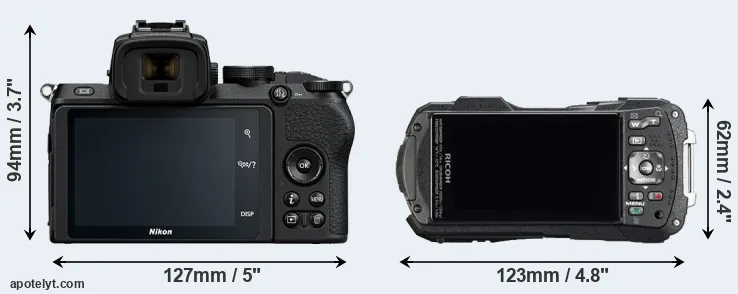 Comparison Z50 or WG-60 rear