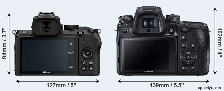 Comparison Z50 or NX1 rear