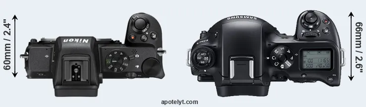 Compare Z50 versus NX1 top
