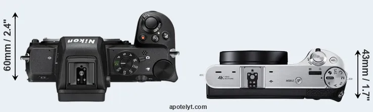 Compare Z50 versus NX500 top