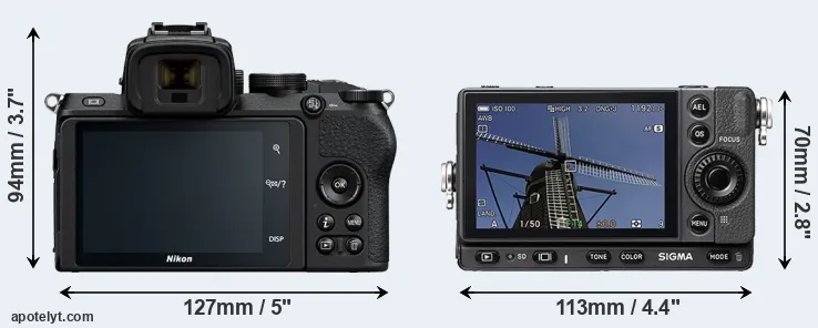 Comparison Z50 or fp rear