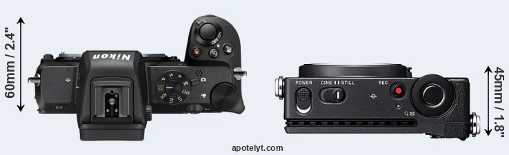 Compare Z50 versus fp top