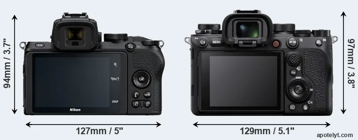 Comparison Z50 or A1 rear