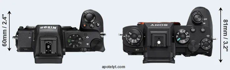 Compare Z50 versus A1 top