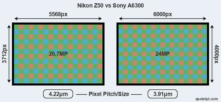 Z50 versus A6300 MP