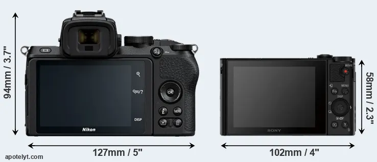 Comparison Z50 or HX80 rear