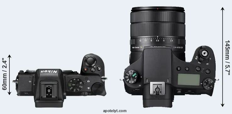 Compare Z50 versus RX10 IV top
