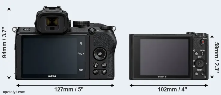 Comparison Z50 or WX800 rear