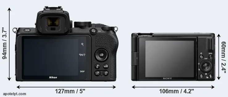 Comparison Z50 or ZV-1F rear