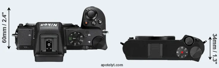 Compare Z50 versus M1 top