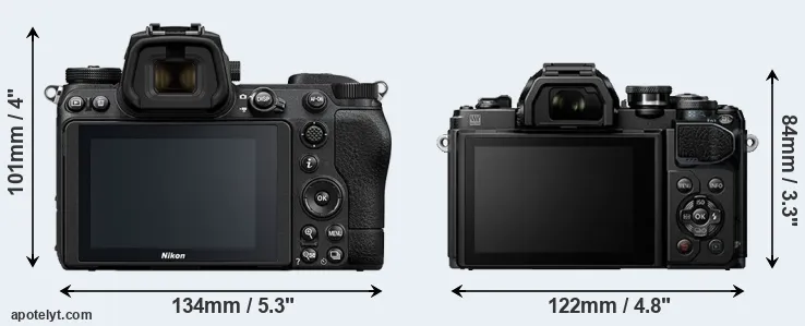 Comparison Z6 II or E-M10 III rear