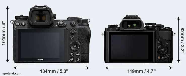 Comparison Z6 II or E-M10 rear