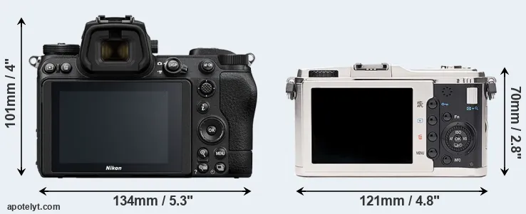 Comparison Z6 II or E-P1 rear