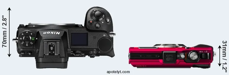 Compare Z6 II versus TG-4 top