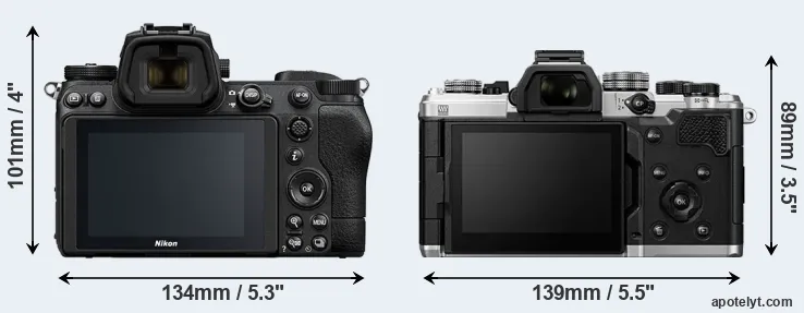 Comparison Z6 II or OM-3 rear
