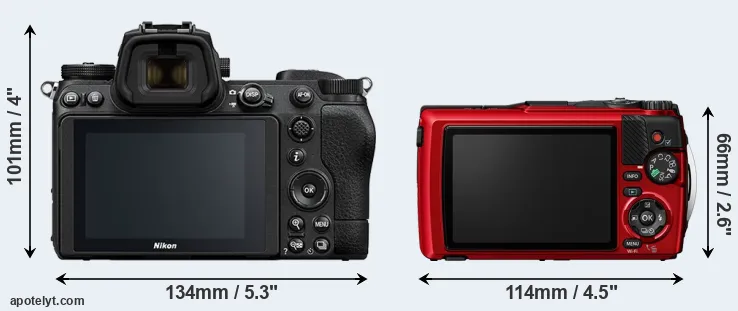 Comparison Z6 II or TG-7 rear