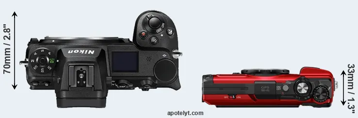 Compare Z6 II versus TG-7 top