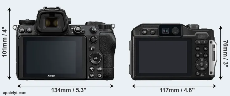 Comparison Z6 II or FT7 rear