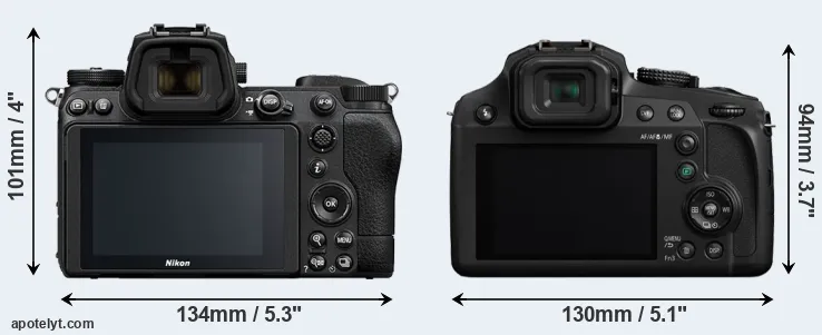 Comparison Z6 II or FZ80 rear
