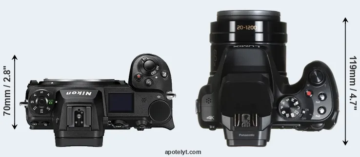Compare Z6 II versus FZ82 top