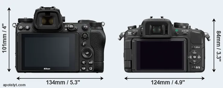 Comparison Z6 II or G1 rear