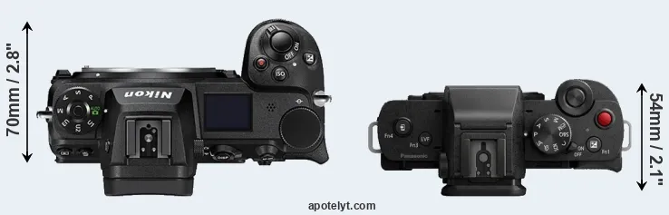 Compare Z6 II versus G110 top