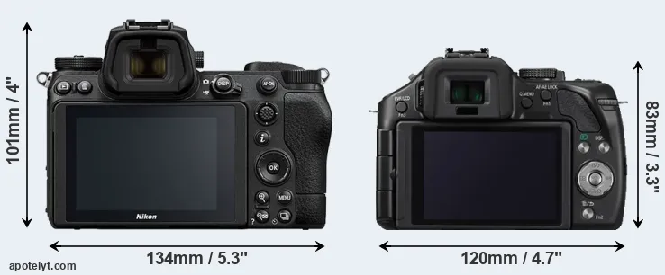 Comparison Z6 II or G5 rear