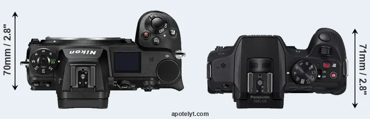 Compare Z6 II versus G6 top
