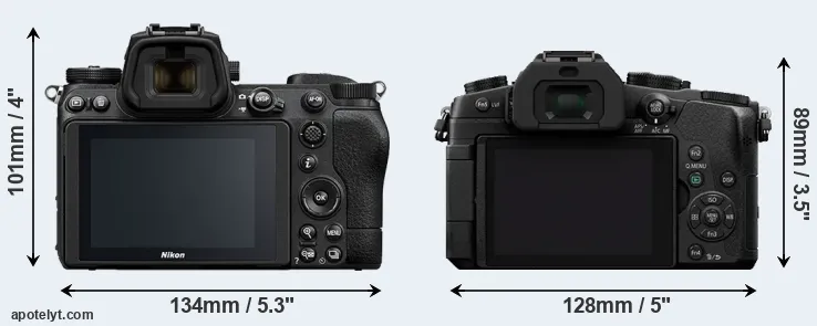 Comparison Z6 II or G85 rear