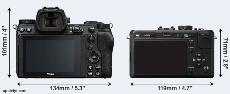 Comparison Z6 II or GF1 rear