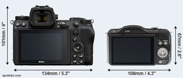 Comparison Z6 II or GF5 rear